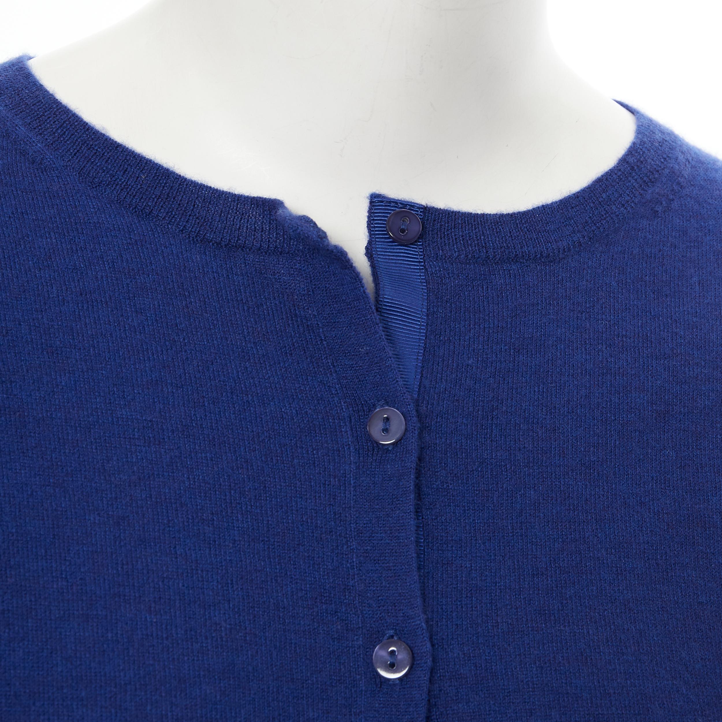 JOSEPH 100% cashmere cobalt blue button front cardigan sweater S 
Reference: LNKO/A01822 
Brand: Joseph 
Material: Cashmere 
Color: Blue 
Pattern: Solid 
Closure: Button 
Extra Detail: 100% cashmere. Button front. 
Made in: China 

CONDITION:
