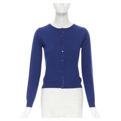 JOSEPH 100% cashmere cobalt blue button front cardigan sweater S