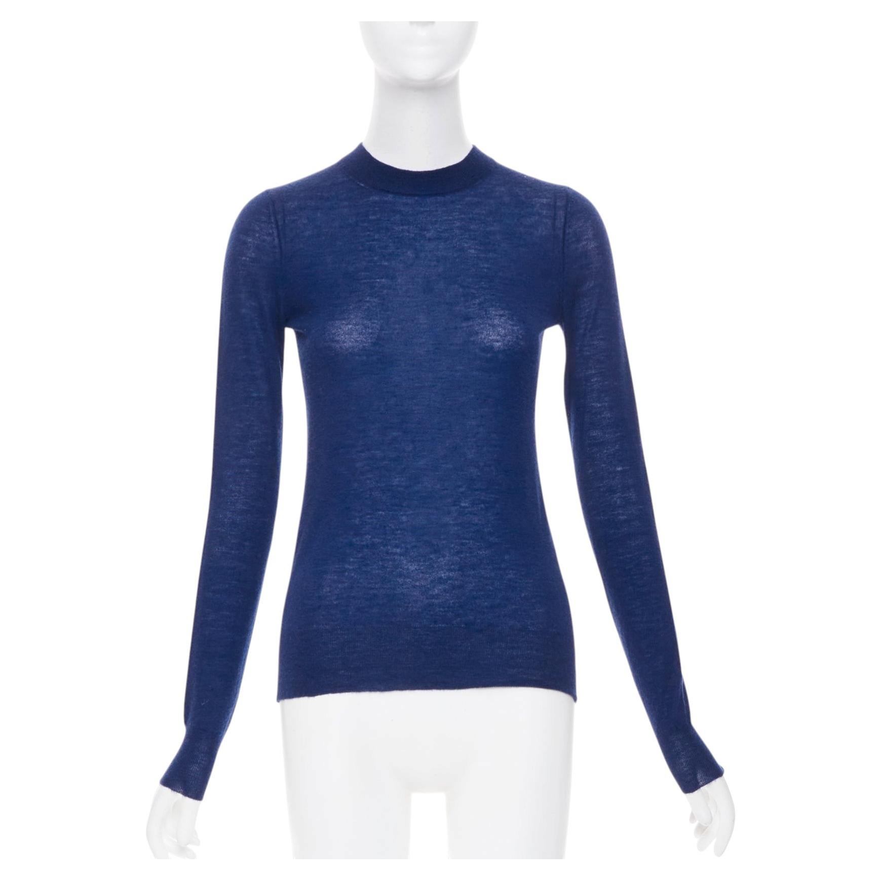 Pre-owned Joseph 100% Cashmere Dark Blue Crew Neck Long Sleeve Sweater S