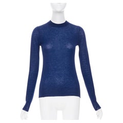 Maglione JOSEPH a maniche lunghe con collo rotondo, 100% cashmere, blu scuro, taglia S