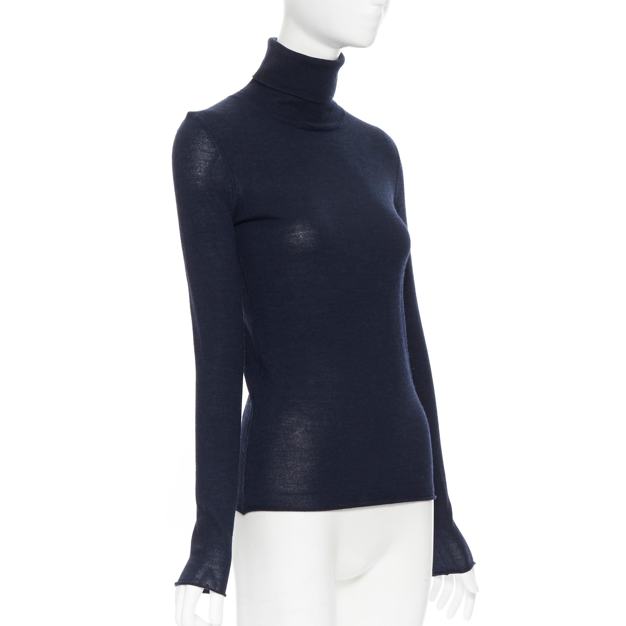 JOSEPH Jersey entallado de cuello alto y 100% lana merina XS Negro