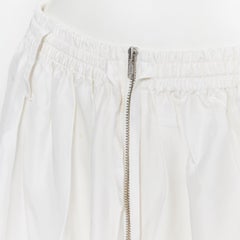 JOSEPH 100% silk ivory white elasticated drawstring zip detail midi skirt FR34