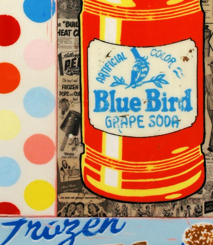 Blue Bird Bottle - Pop Art Painting by JOSEPH