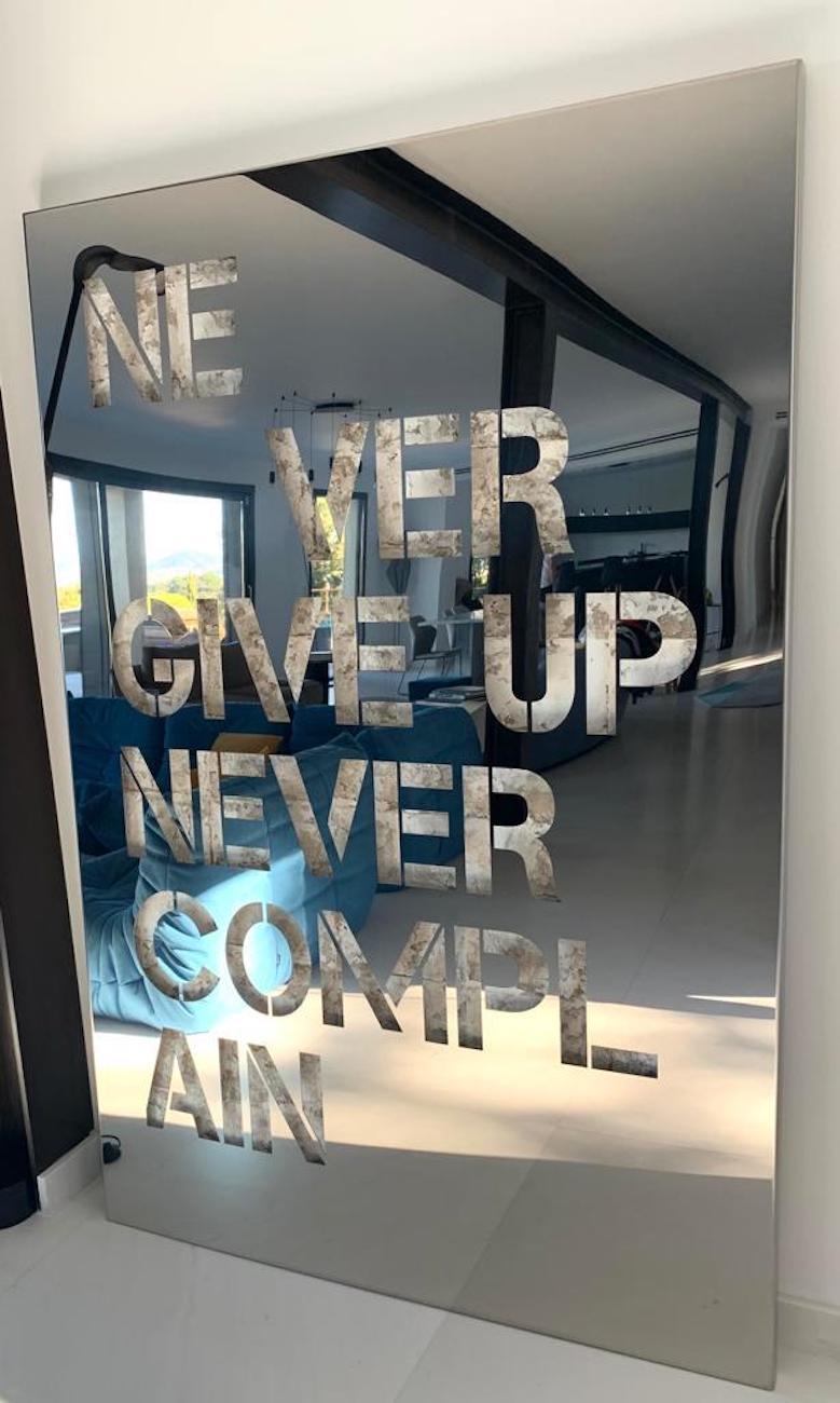 Never give up never complain - Mixed Media Art by Joseph