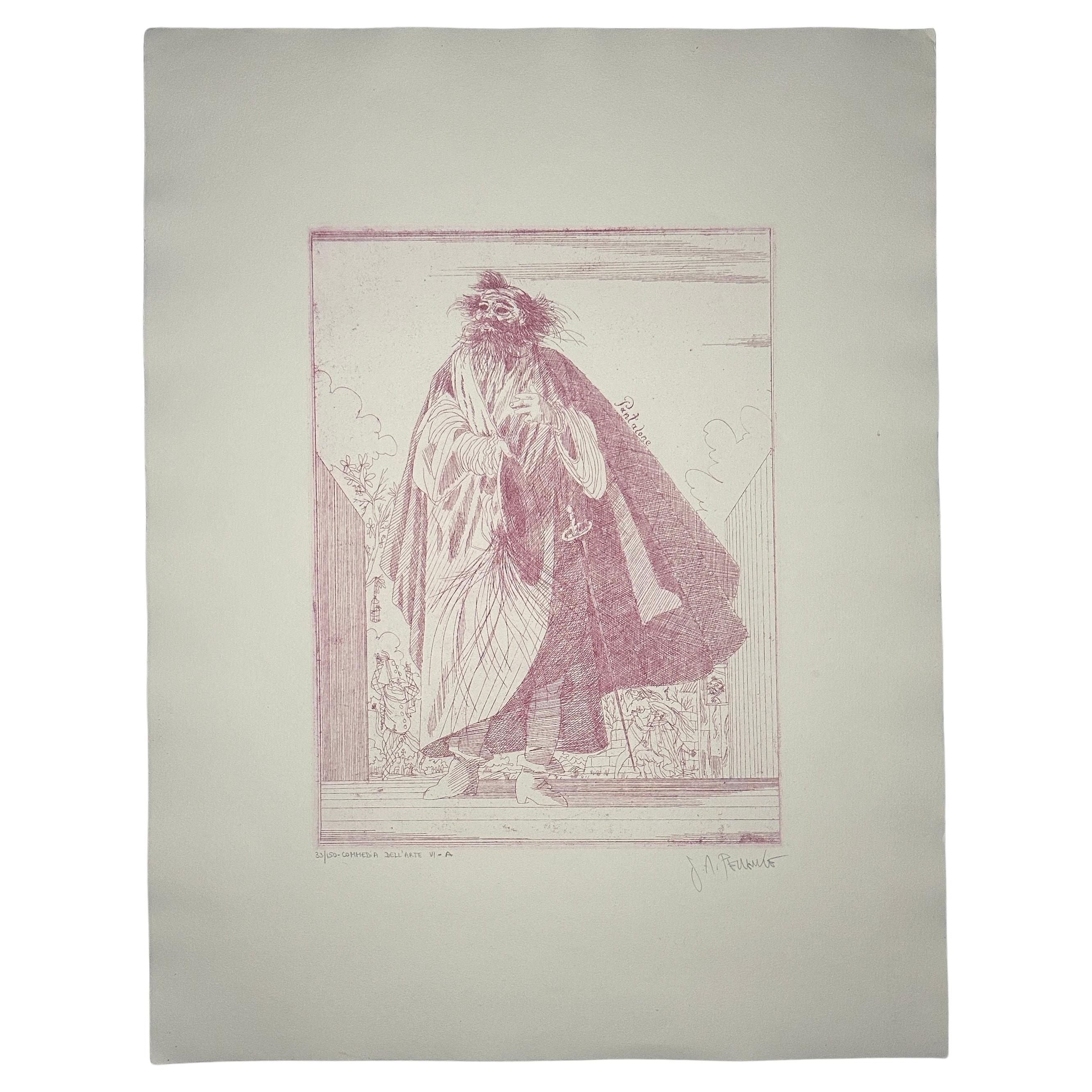 Joseph A. Pecsenke - Commedia Dell'Arte VI-A - Aguafuerte en venta