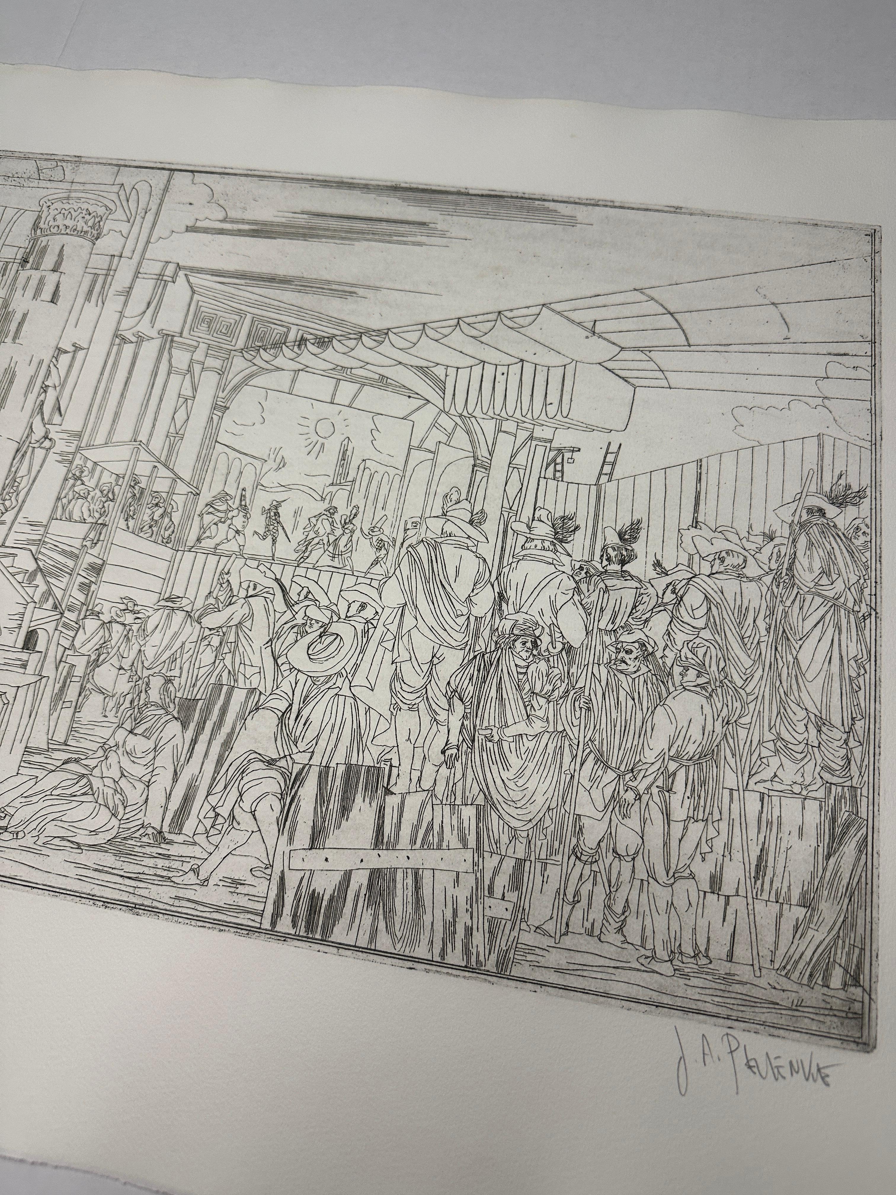 Joseph A. Pecsenke - Commedia Dell'Arte XXIV-A Aguafuerte siglo XX en venta