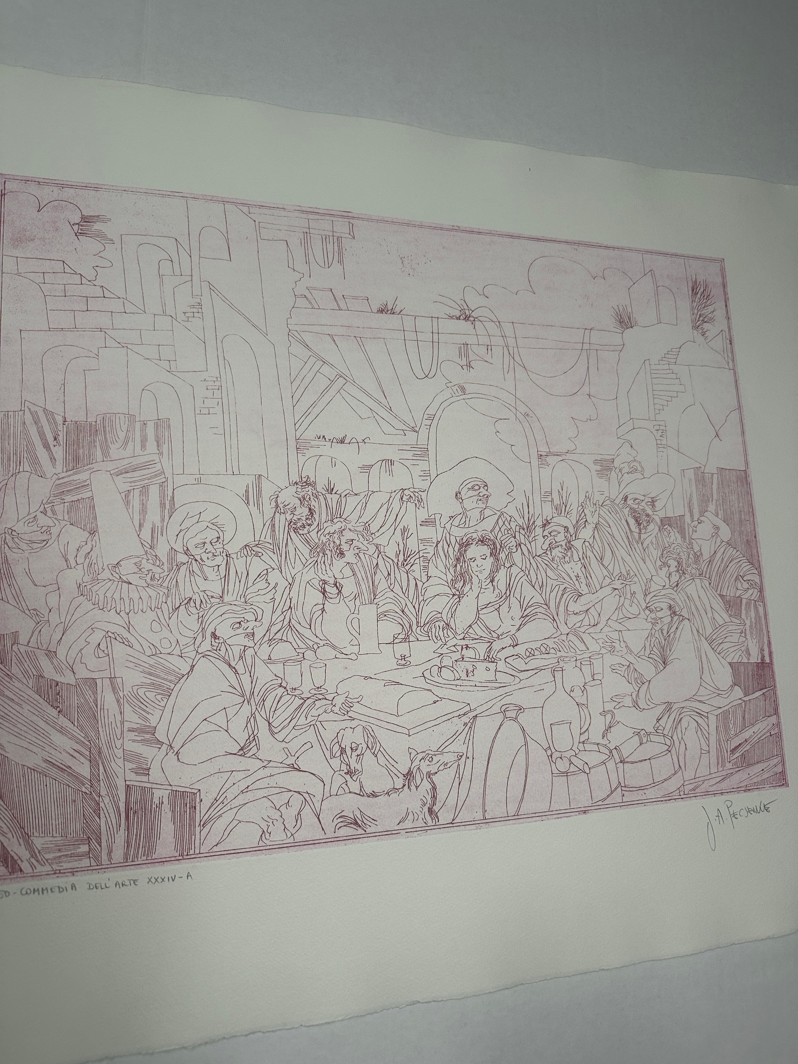 Joseph A. Pecsenke – Commedia Dell'Arte XXXIV-A im Zustand „Gut“ im Angebot in Alpha, NJ