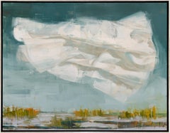 "Another Message No. 5" Contemporary Abstract Landscape Oil on Canvas