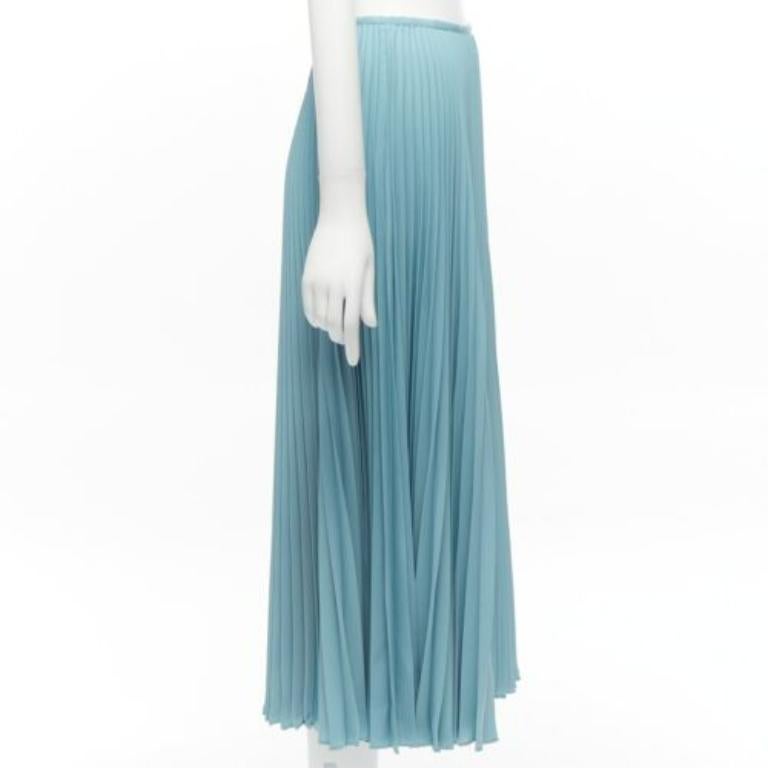 JOSEPH Abbot blue accordion pleats center seam round table skirt FR34 XS In New Condition For Sale In Hong Kong, NT