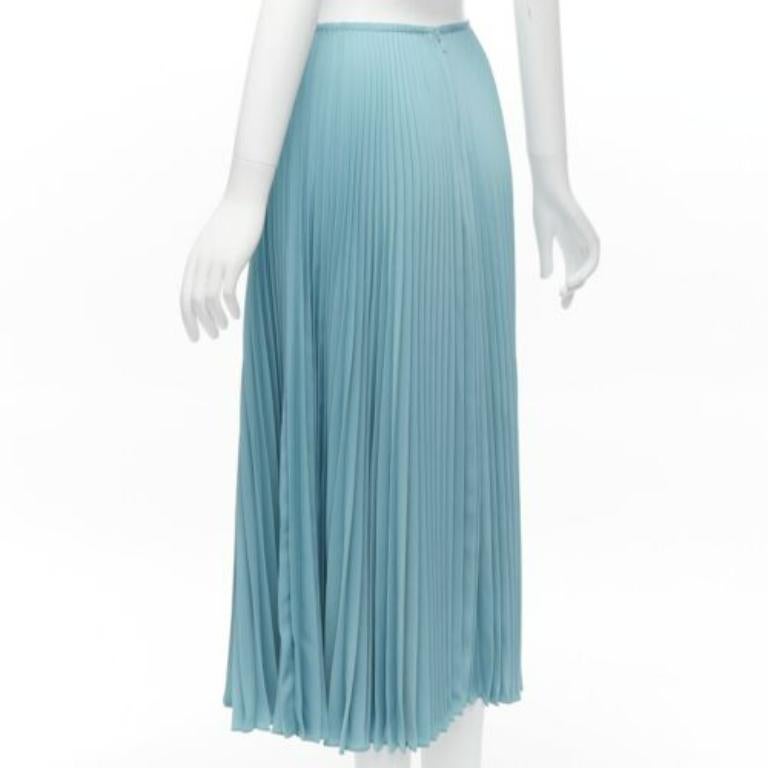 JOSEPH Abbot blue accordion pleats center seam round table skirt FR34 XS For Sale 1