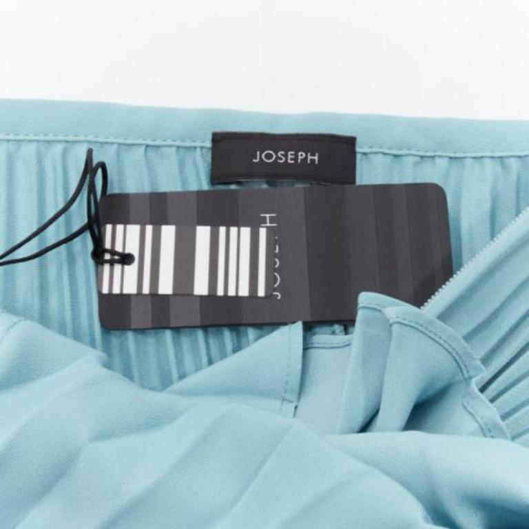 JOSEPH Abbot blue accordion pleats center seam round table skirt FR34 XS For Sale 3
