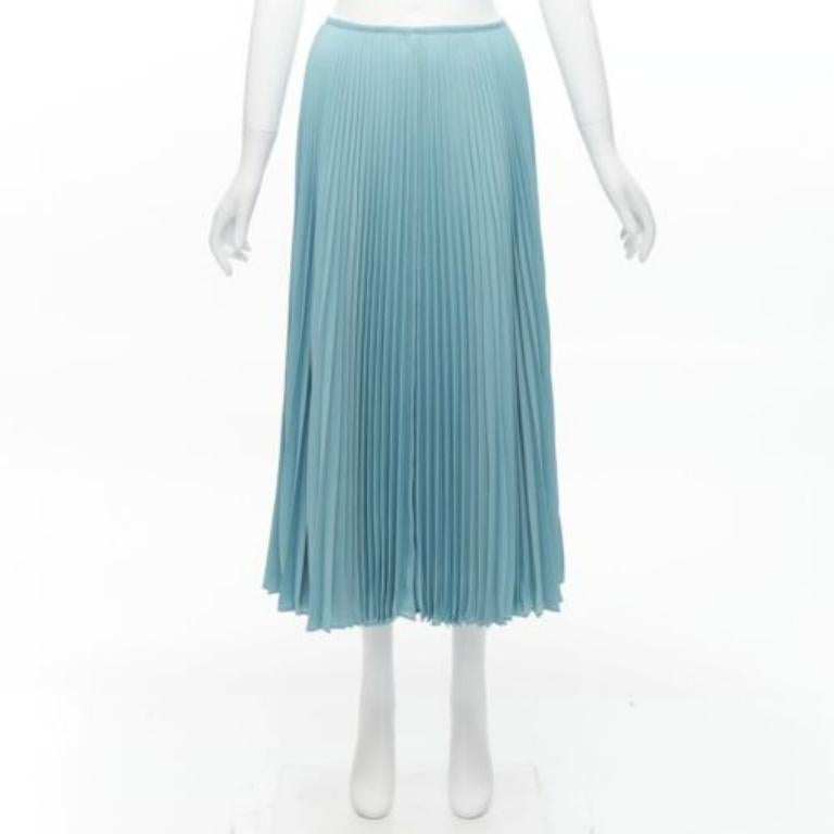 JOSEPH Abbot blue accordion pleats center seam round table skirt FR34 XS For Sale 4