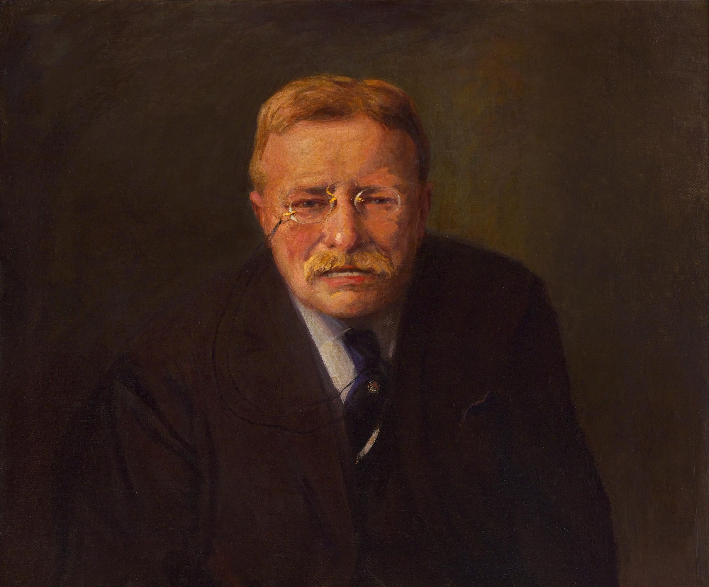 Portrait de Theodore Roosevelt par Joseph A. Imhof - Académique Painting par Joseph Adam Imhof