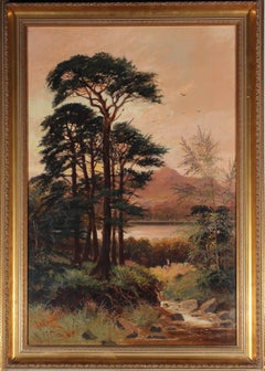 Joseph Albert Coniston Pettitt - 1903 Oil, Evening On The Lake