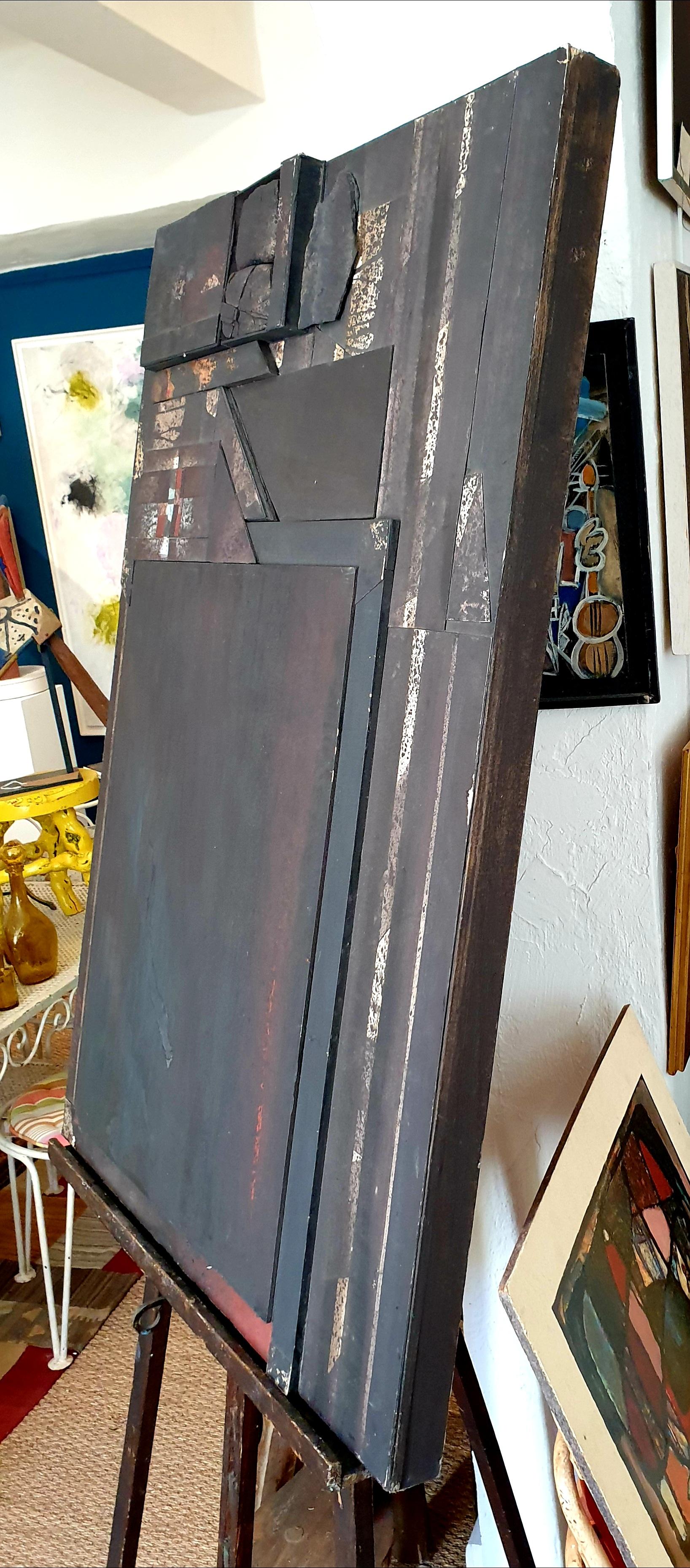Mégalithes. Large Scale Abstract Expressionist Mixed Media Wall Sculpture For Sale 7
