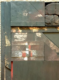 Mégalithes. Large Scale Abstract Expressionist Mixed Media Wall Sculpture