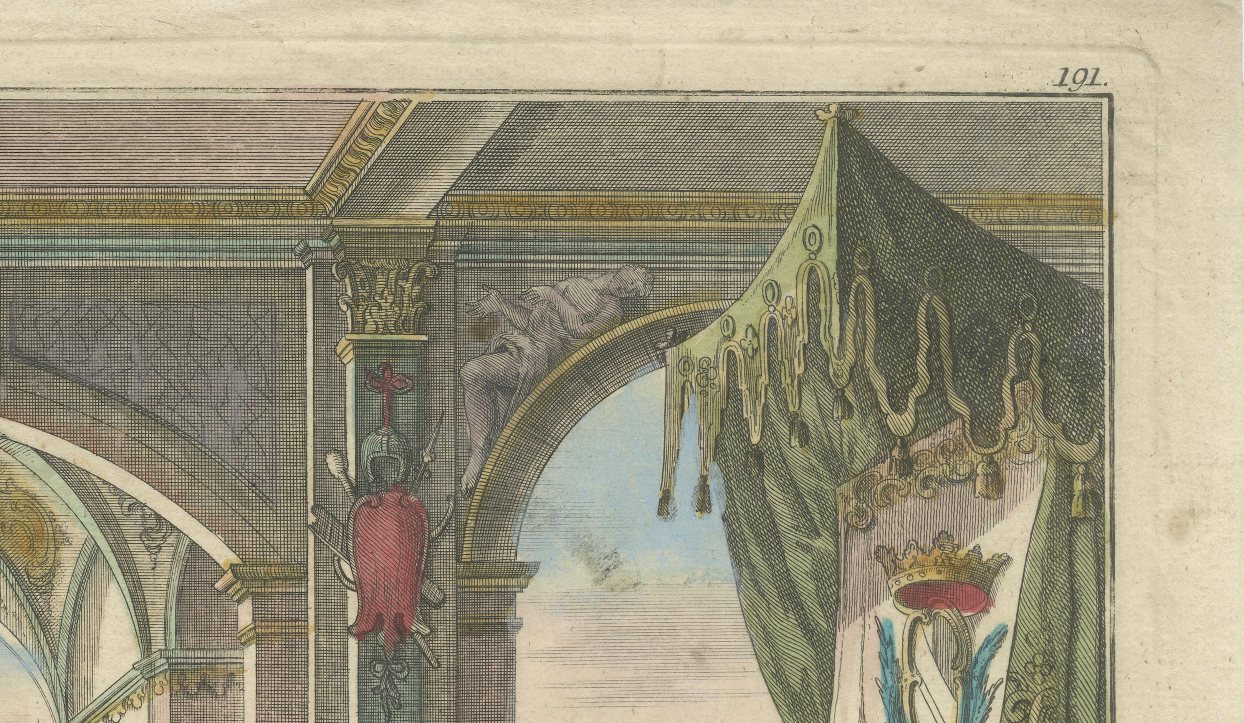 Joseph and Pharaoh – Antique Vue d’Optique by Probst, c.1770 In Good Condition For Sale In Langweer, NL