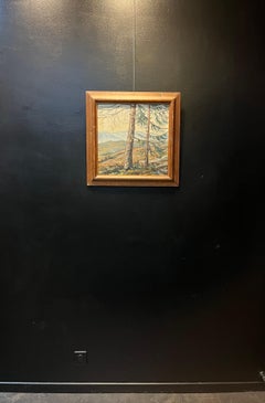 Evening in the Mountains by Joseph André Mussler - Oil on Wood - 45x45 cm