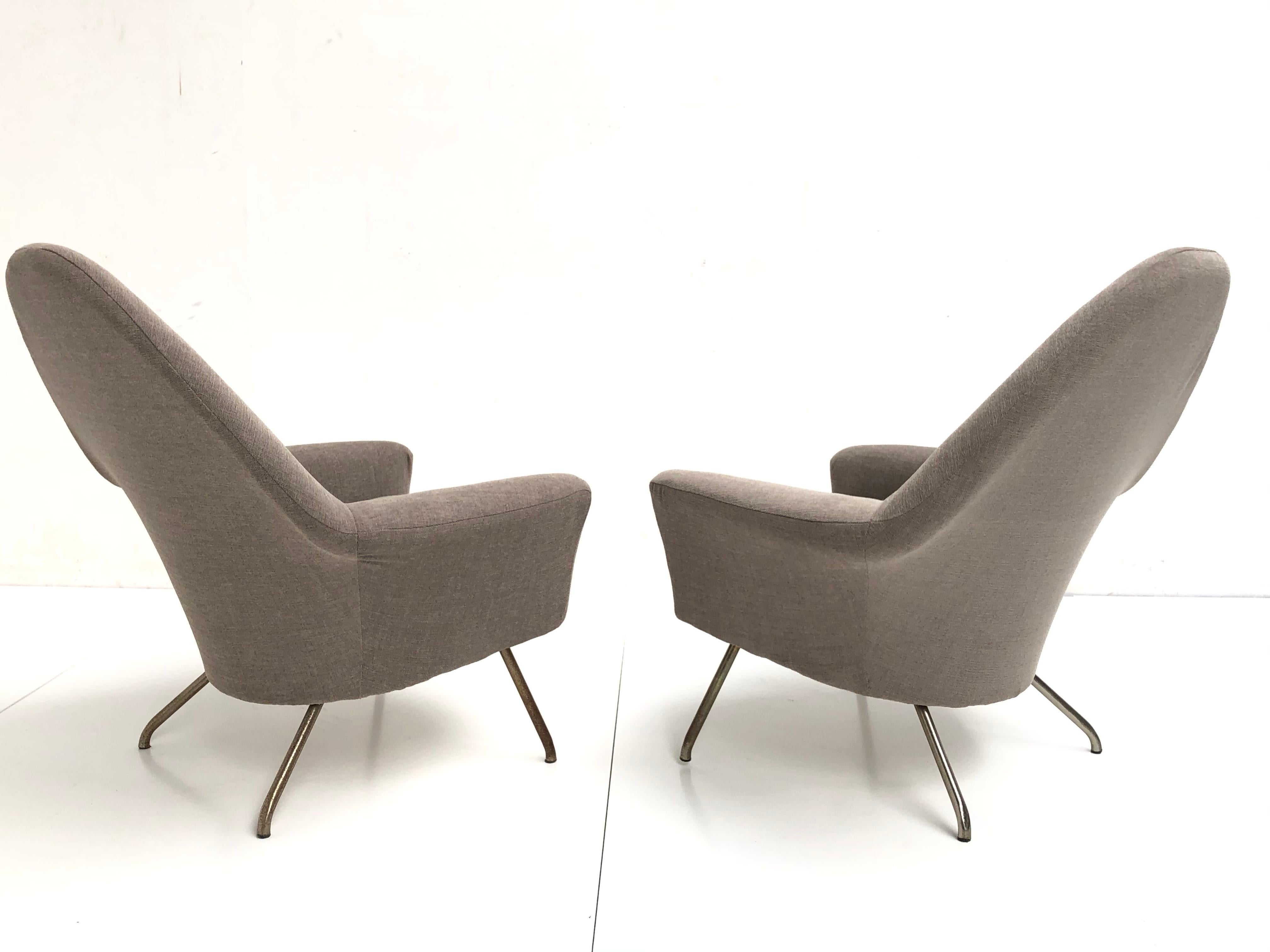 J.A Motte '770' lounge set comprising pair lounge chairs & sofa, 1958, Restored In Good Condition In bergen op zoom, NL
