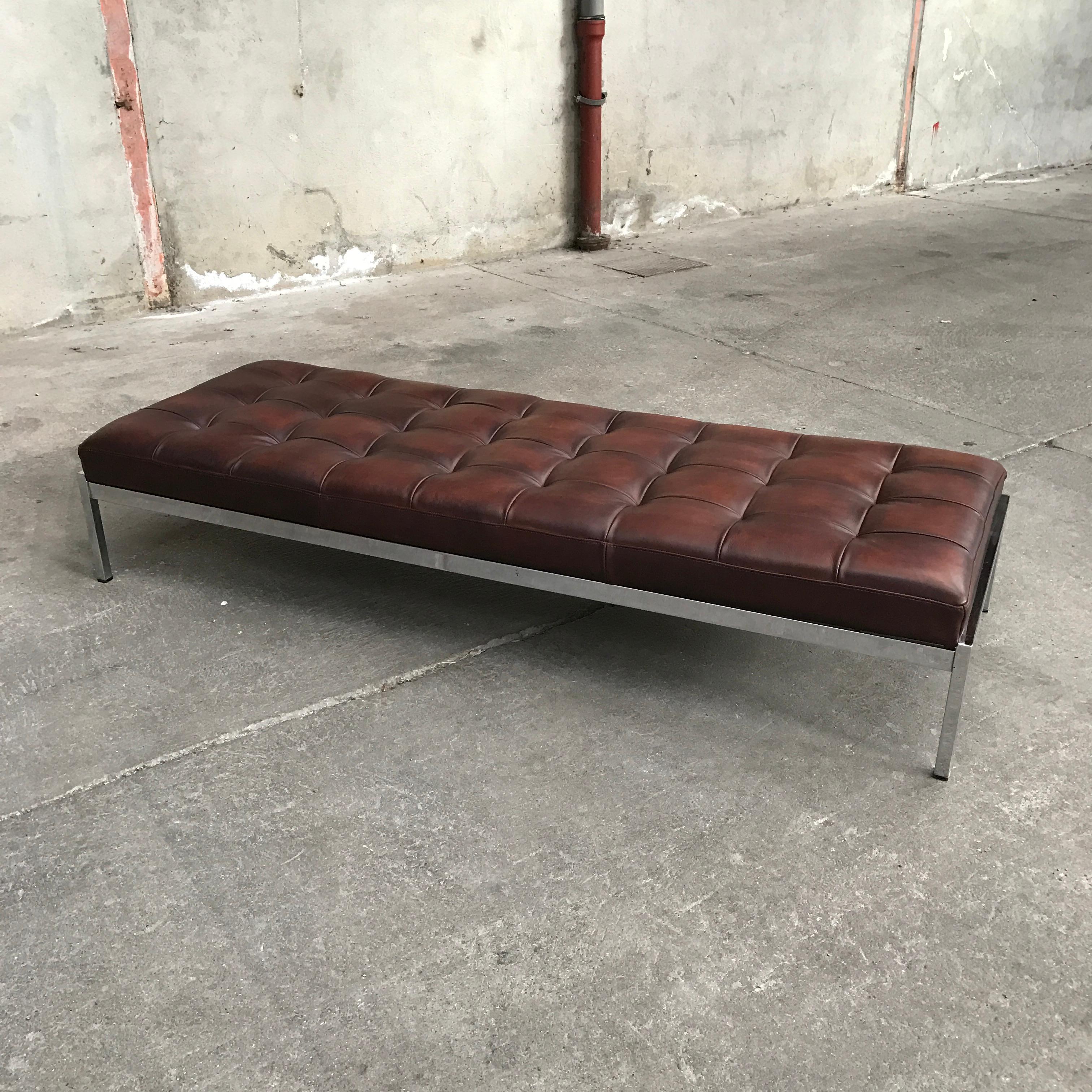 Sofa day bed from the French designer Joseph André Motte,
circa 1968 for Airborne (FRANCE)
beautiful patina, perfect condition.