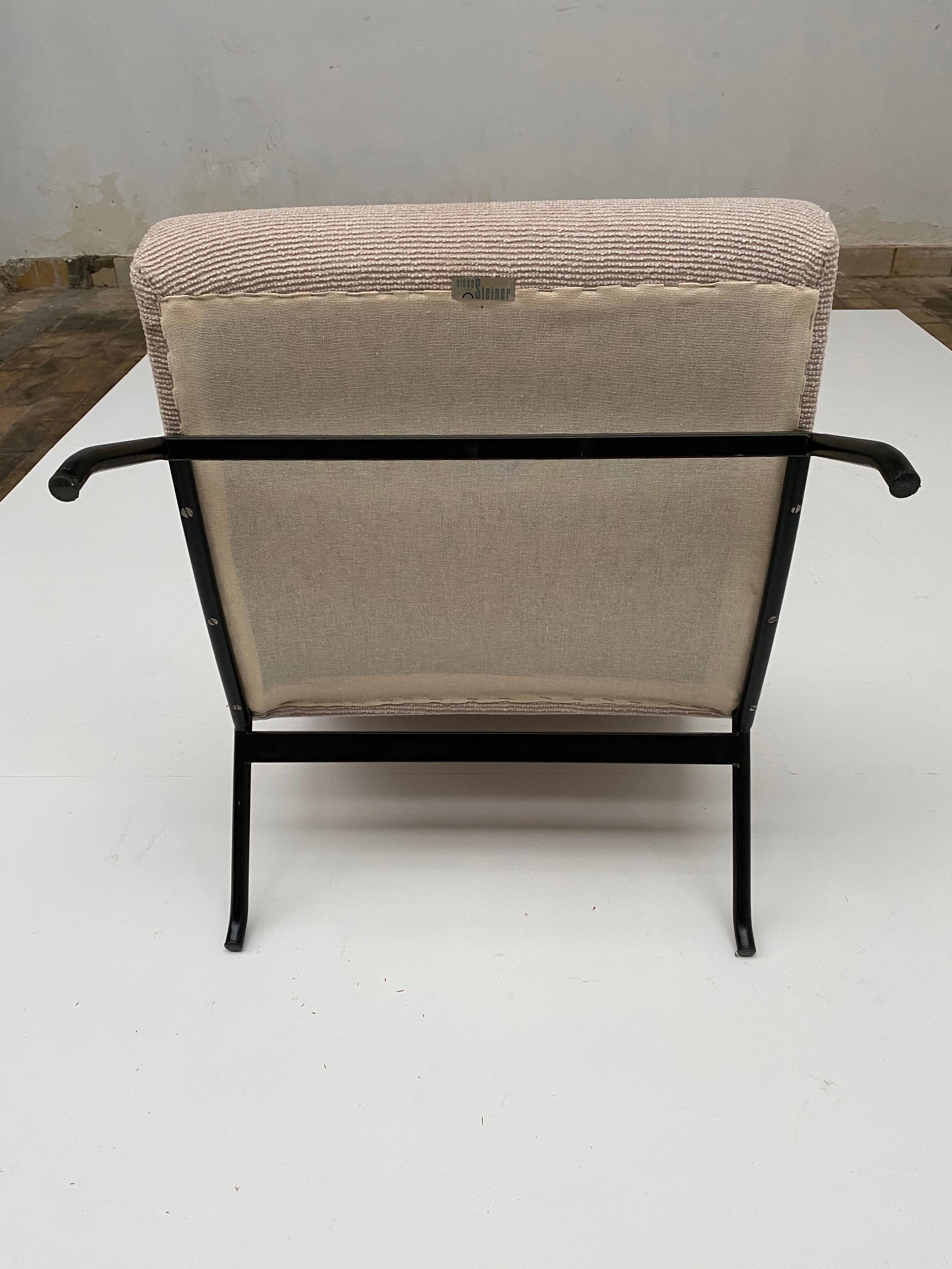 Joseph Andre Motte for Steiner France Lounge Chair, circa 1955, Restored In Good Condition In bergen op zoom, NL