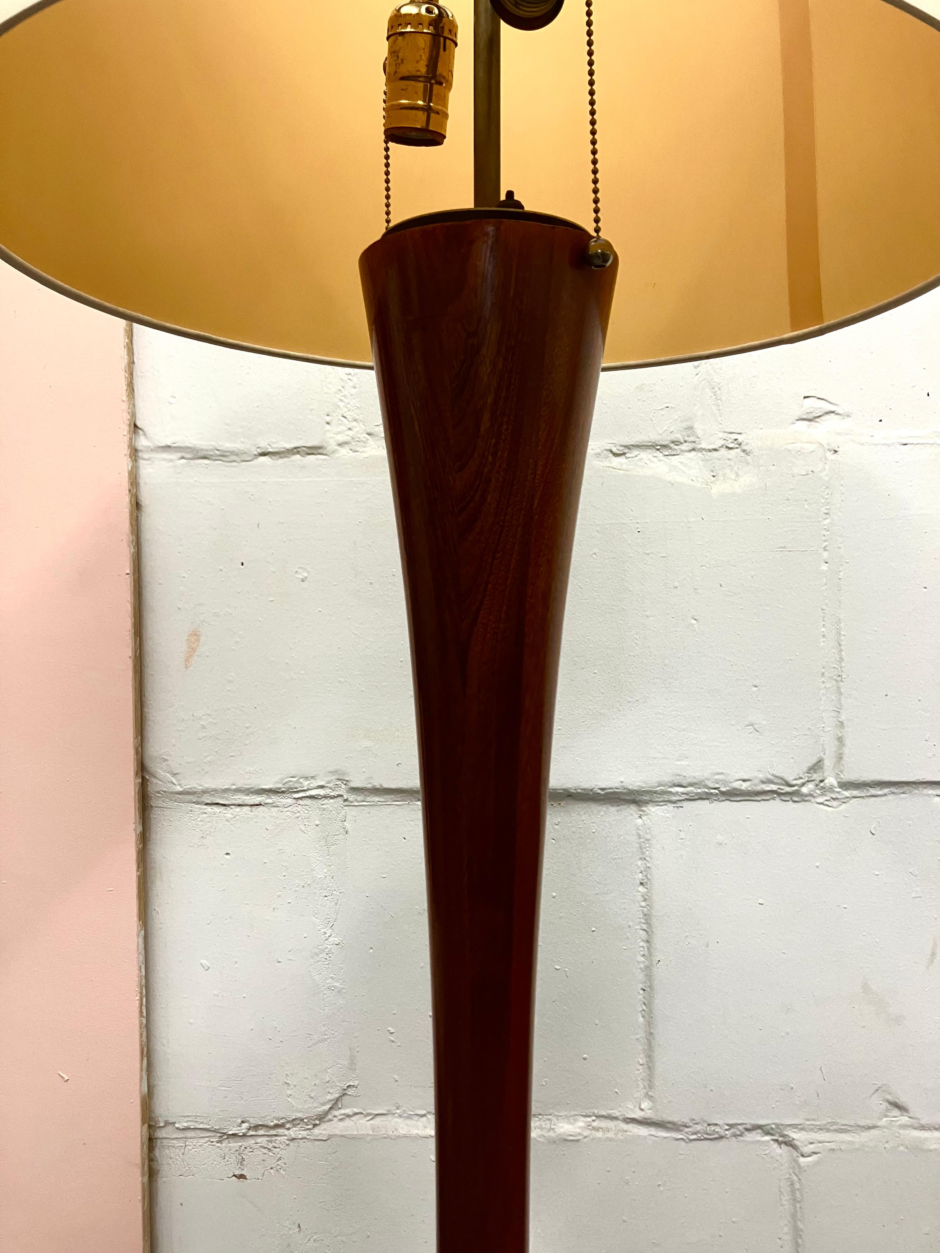 Mahogany Joseph-Andre Motte J-2 Floor Lamp For Sale