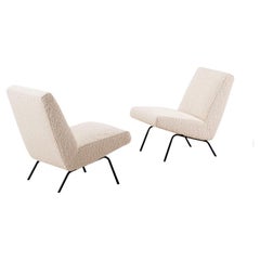 Joseph-André Motte, Pair of "743" Easy Chairs for Steiner, France, 1950