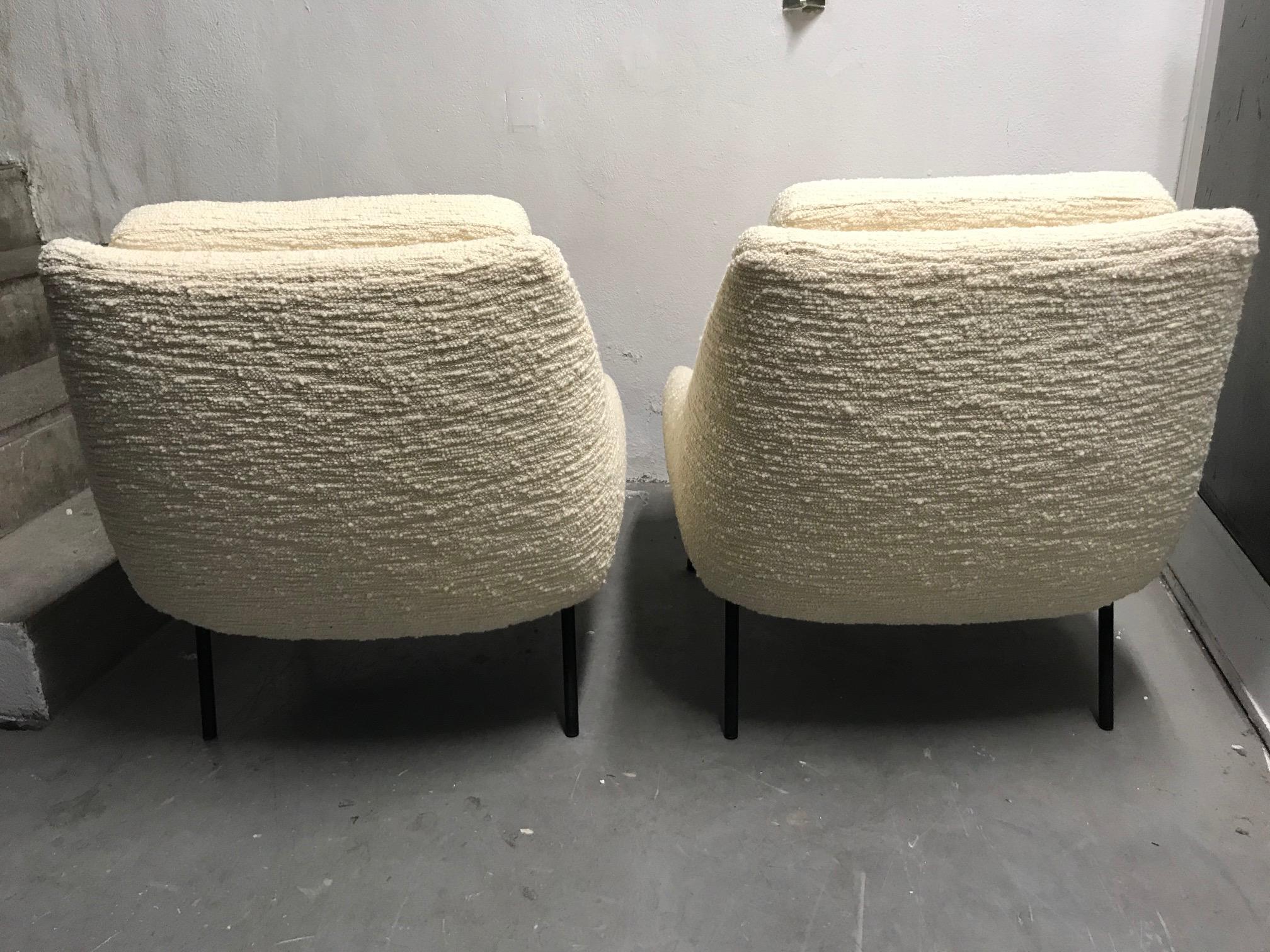 Mid-20th Century Joseph-André Motte pair of armchairs 