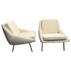 Joseph-André Motte pair of armchairs "800" for Steiner, France, 1950s