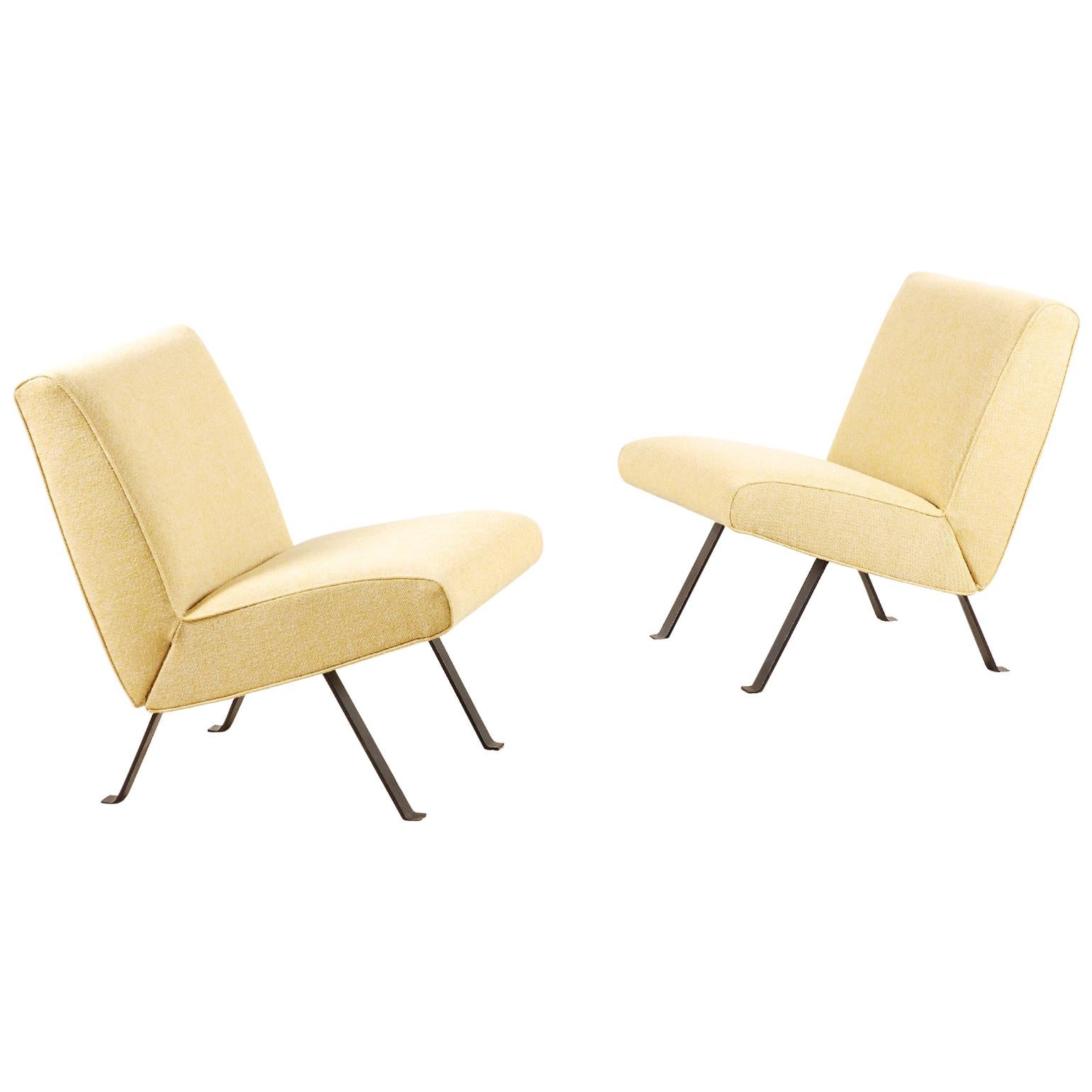 Joseph-André Motte, Pair of Lounge Chairs Model 740 for Steiner, 1957