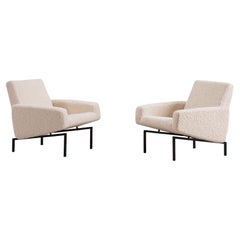 Vintage Joseph-André Motte, Pair of "Tempo" Armchairs for Steiner, France, 1950