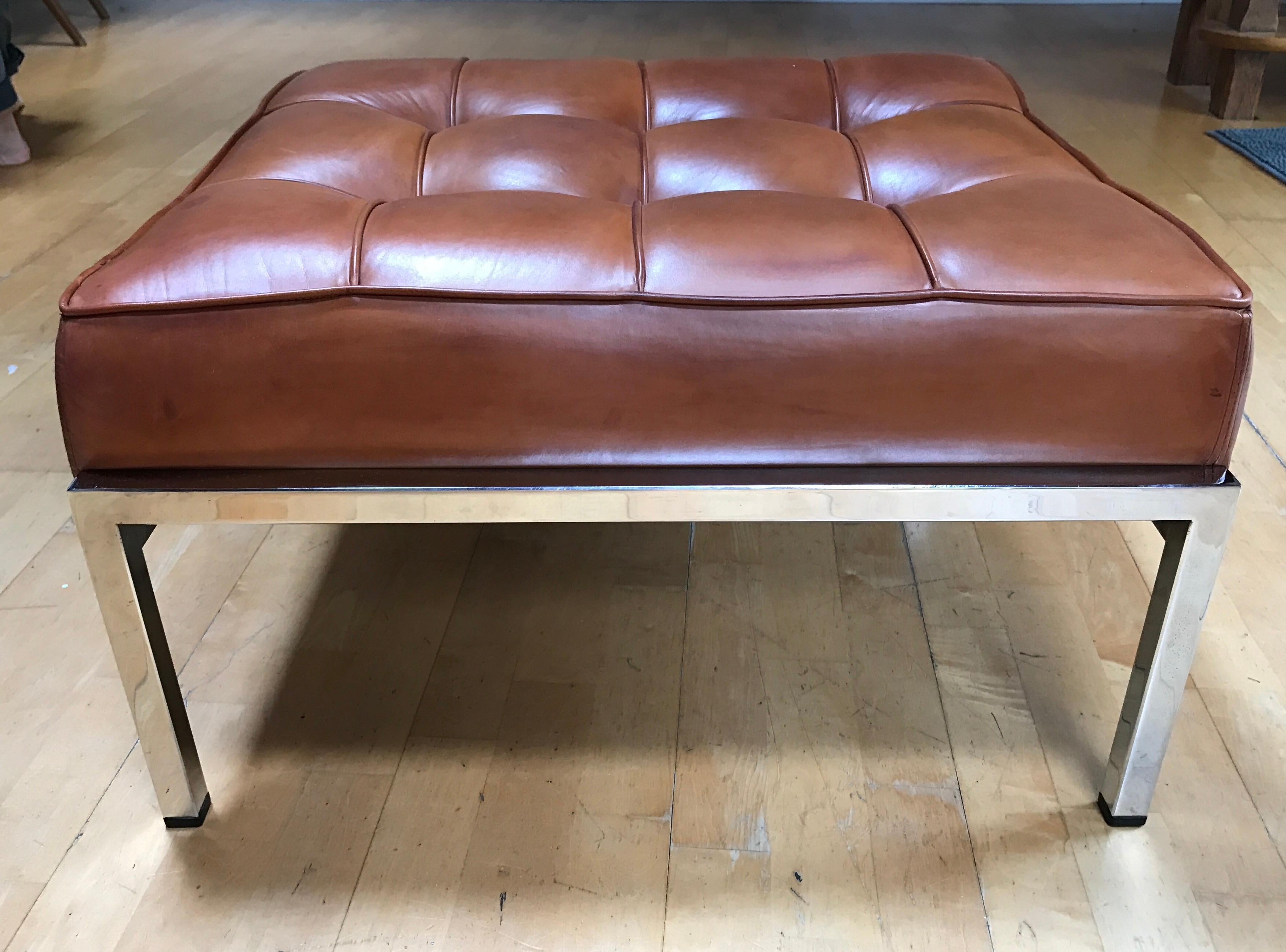 Mid-Century Modern Joseph-André Motte Samourai  Leather Seat