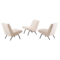 Joseph-André Motte, Set of 3 "743" Easy Chairs for Steiner, France, 1950