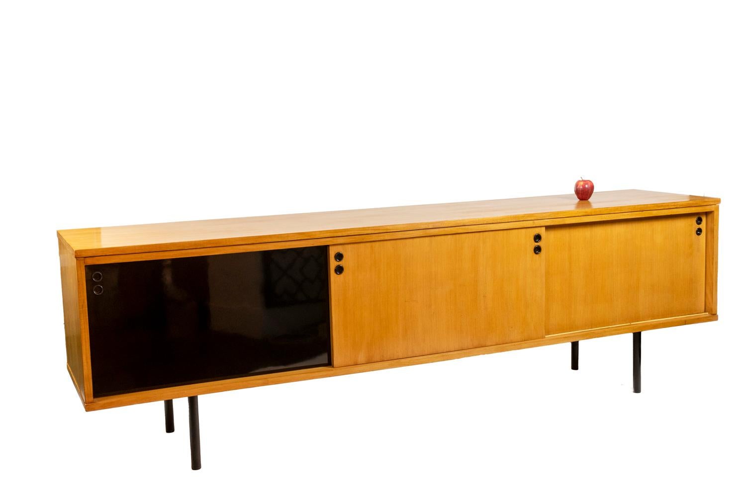 Joseph-André Motte, Sideboard in Blond Ash, 1950s For Sale 7