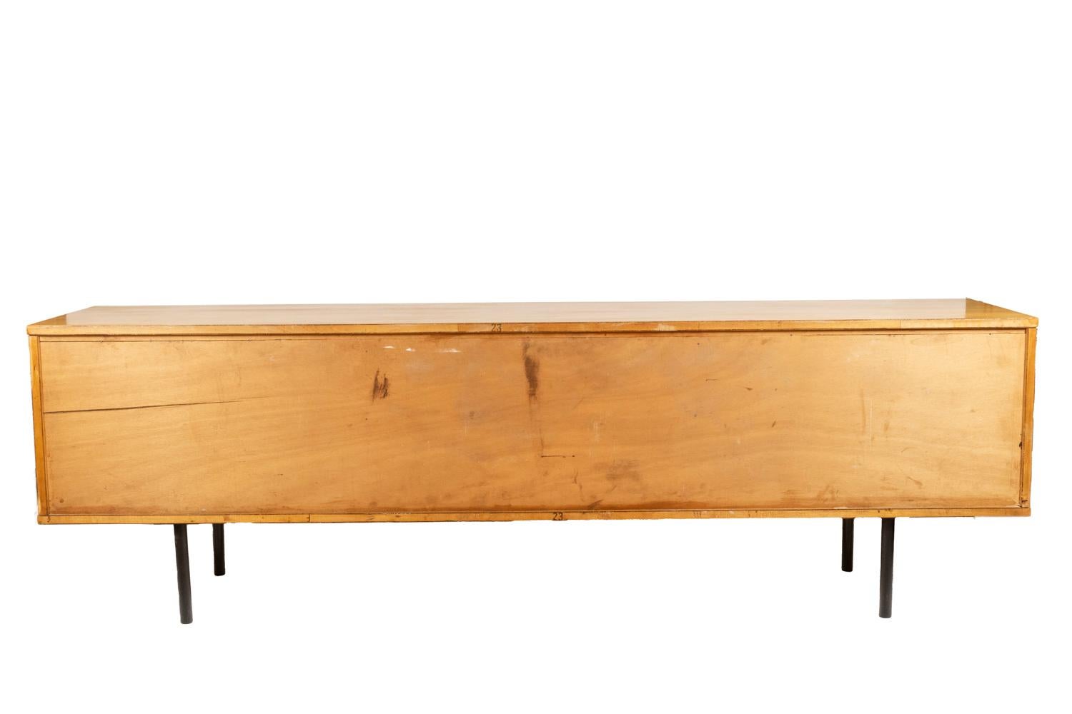 Joseph-André Motte, Sideboard in Blond Ash, 1950s In Excellent Condition For Sale In Saint-Ouen, FR