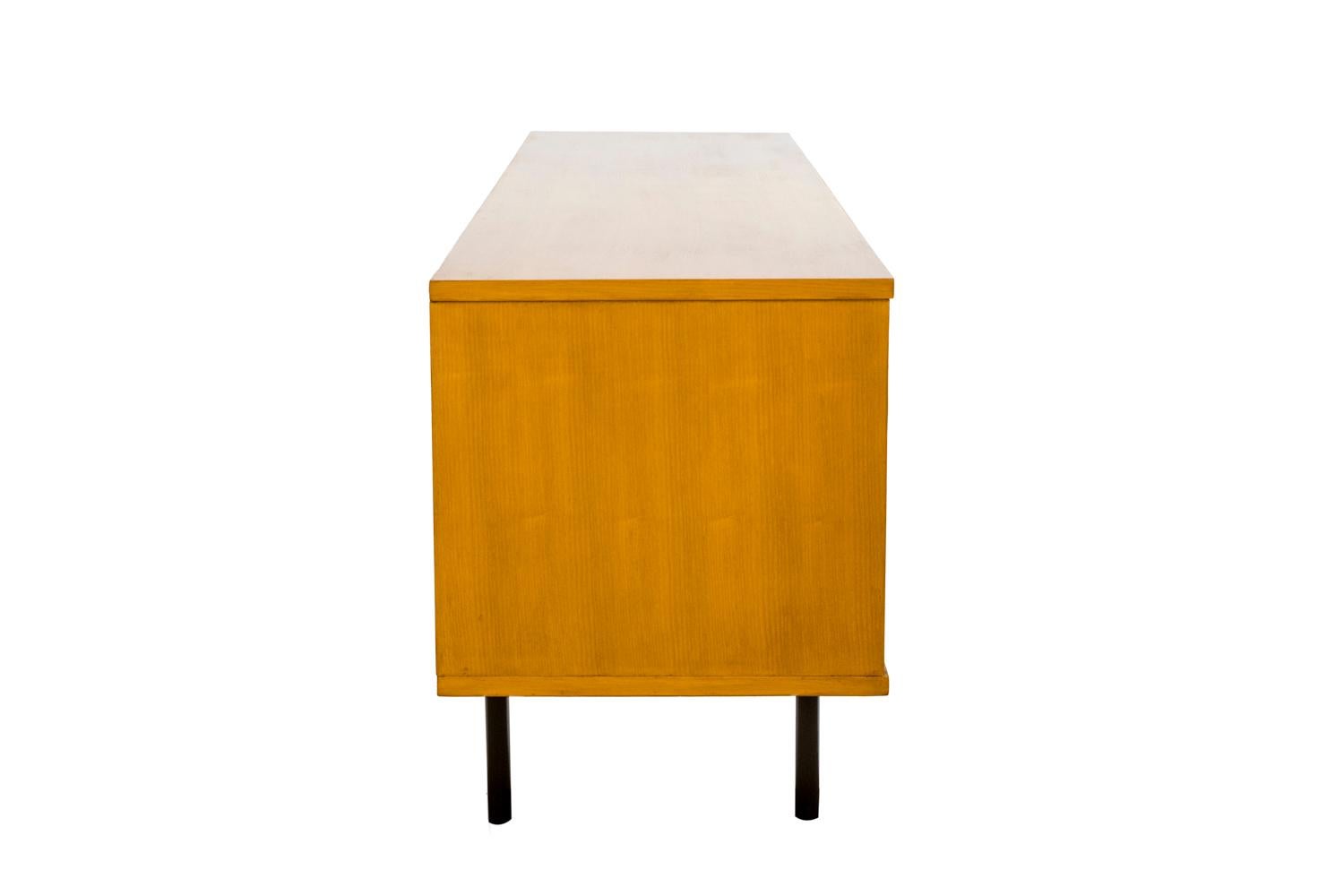 20th Century Joseph-André Motte, Sideboard in Blond Ash, 1950s For Sale