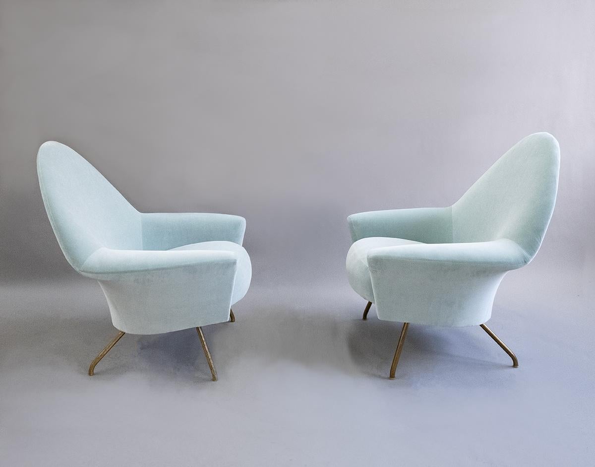 French Joseph-André Motte's Armchairs 