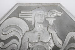 Joseph Anthony Atchison Rare Art Deco Relief Panel "Nude with Torch, "