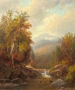 Autumn Stream des Hudson River School Künstlers Joseph Antonio Hekking (1830-1903)