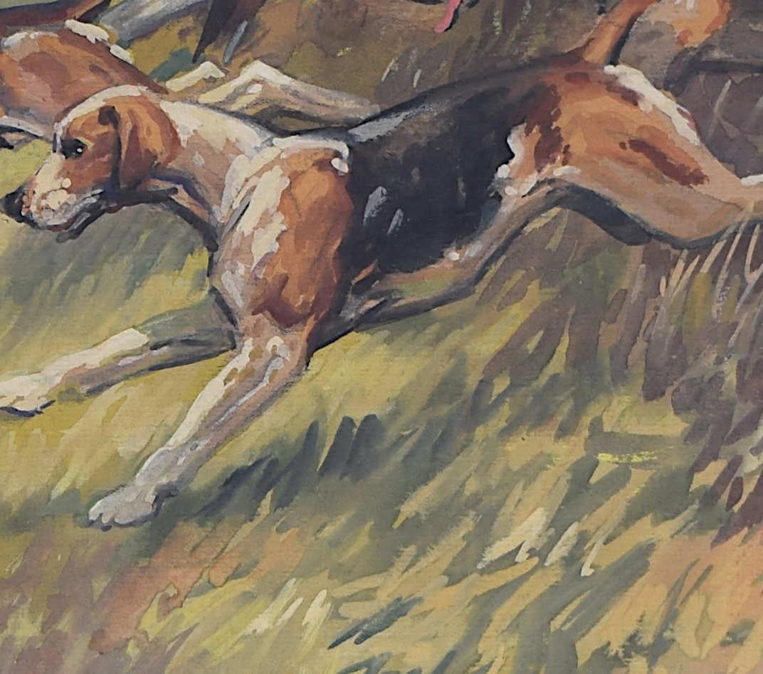 I Foxhound di Bramham Moor, dipinto di Joseph Appleyard in vendita 2