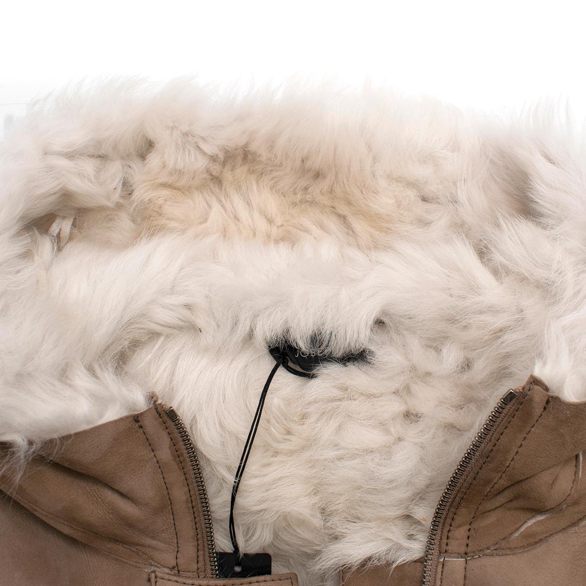 banana republic toscana shearling coat