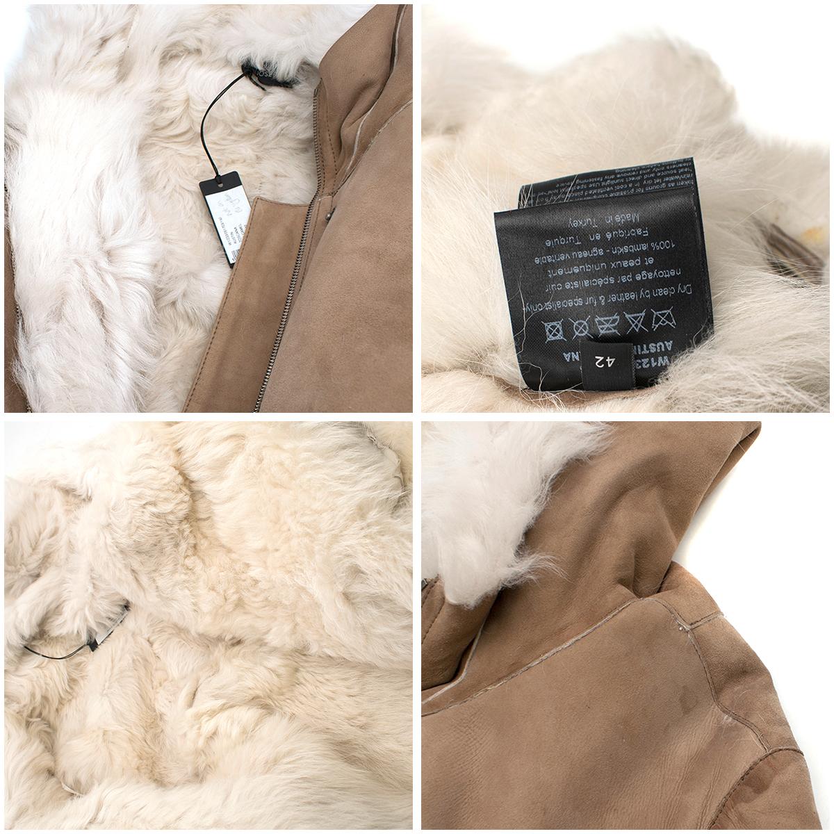 Joseph Austin Toscana Lambskin Shearling Coat IT 42 In Excellent Condition In London, GB