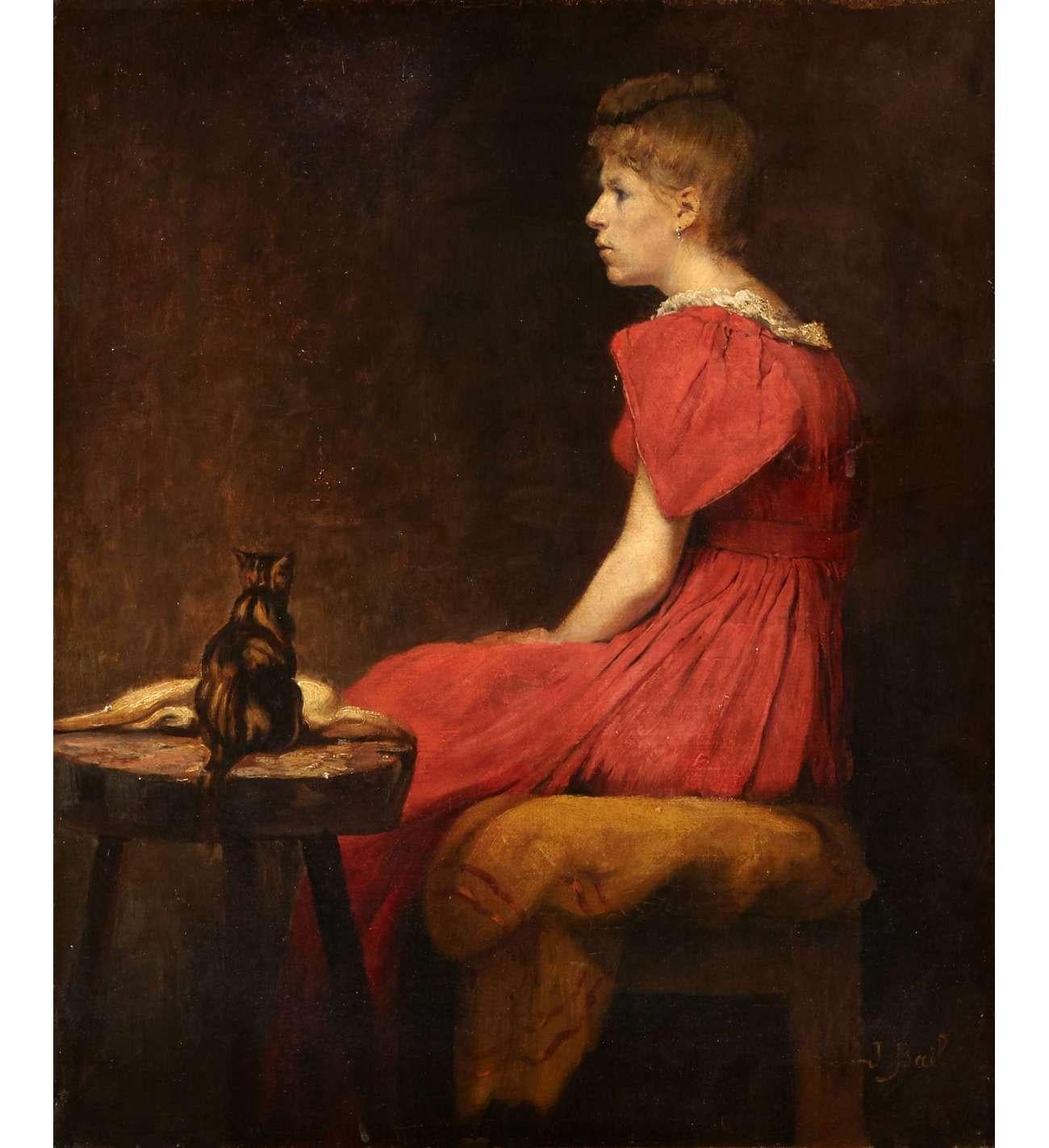 Bail Joseph (1862-1921) + Öl auf Leinwand 