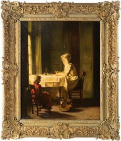 Maid & Child Lunching by Joseph Bail