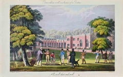Antique Benwortham with Conclusion of a Battue - Etching by Joseph Banks - 1837