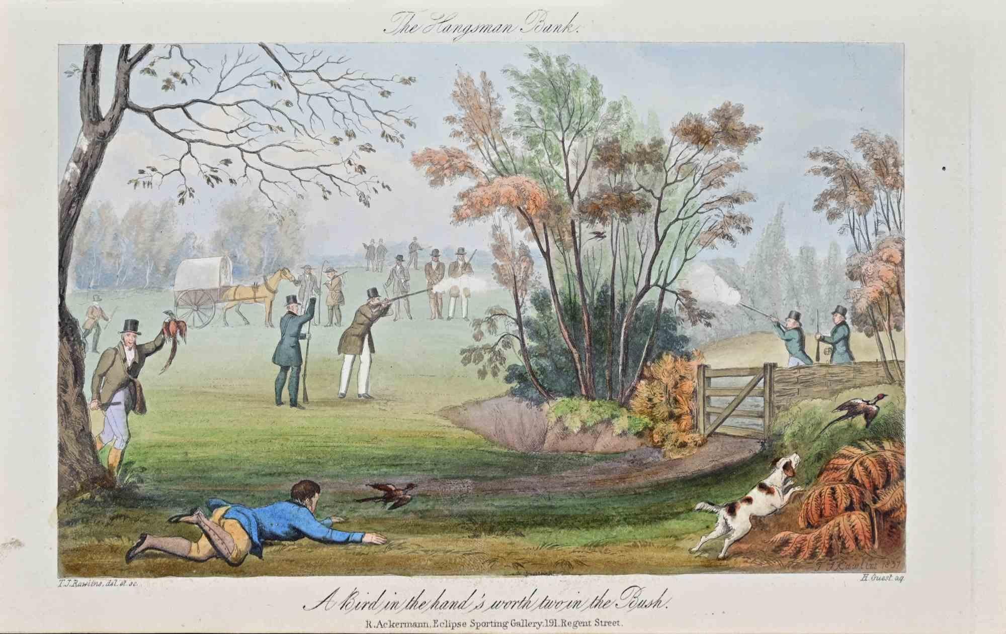 L'Artistics Bank è un'opera d'arte realizzata dall'artista Joseph Banks nel 1837.

Acquaforte colorata, con titolo e firma sulla lastra.

Bellissima incisione con colorazione contemporanea. Edizione di Rudolph Ackermann , The Eclipse Sporting
