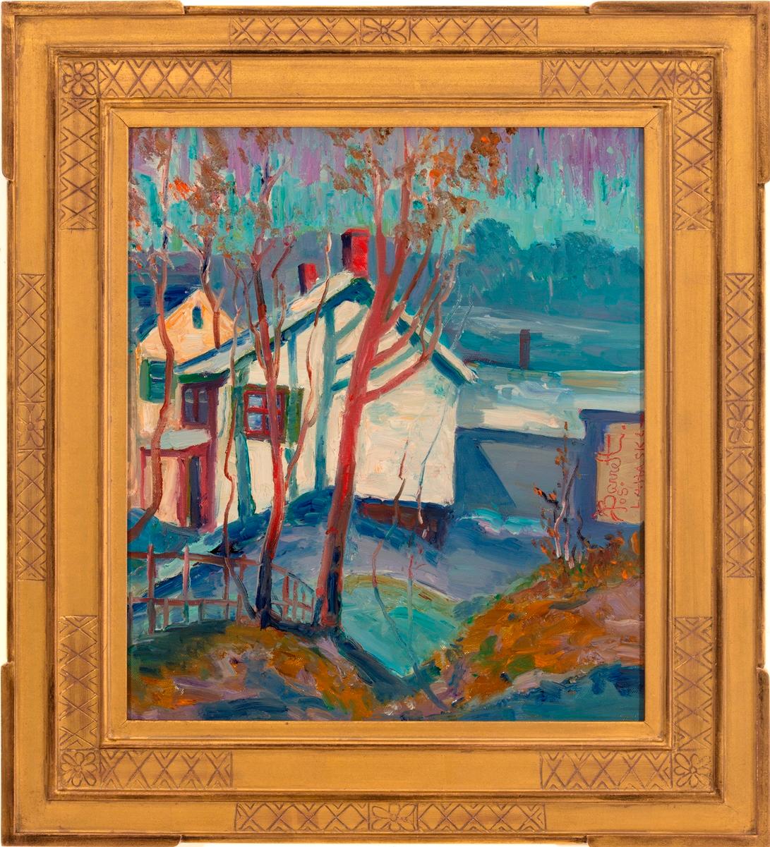 Joseph Barrett Landscape Painting - "Cottage in Lahaska"