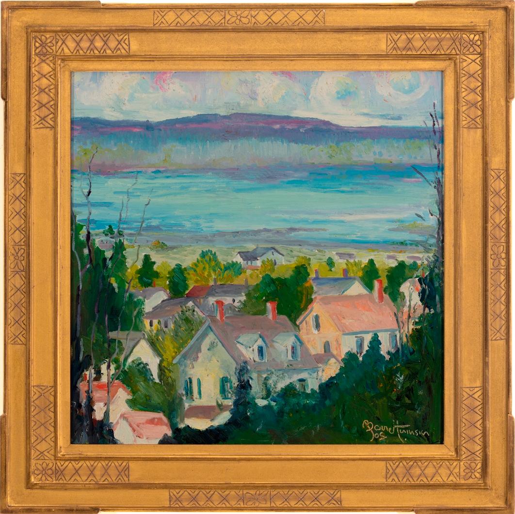 Landscape Painting Joseph Barrett - « Edge of the Village »