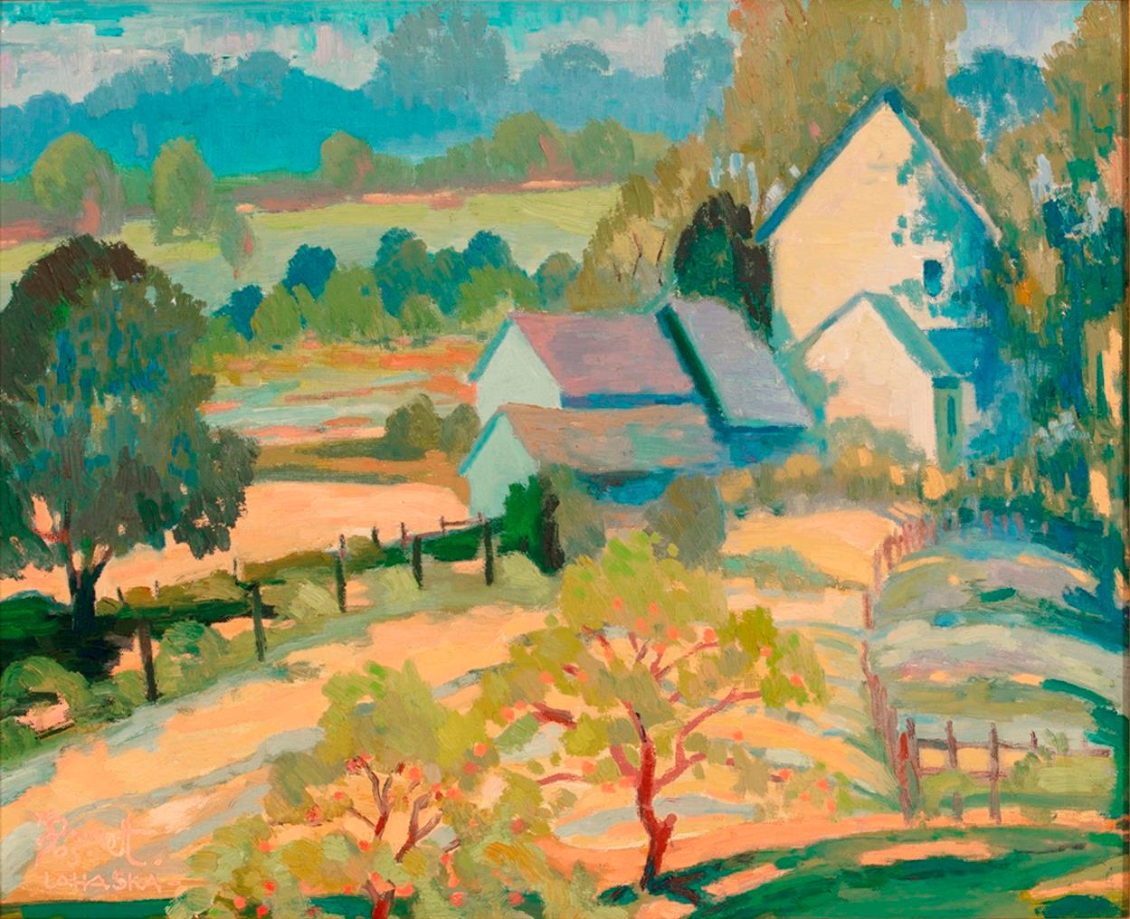 « Forest Grove Farm » (fabrication de Forest Grove) - Painting de Joseph Barrett