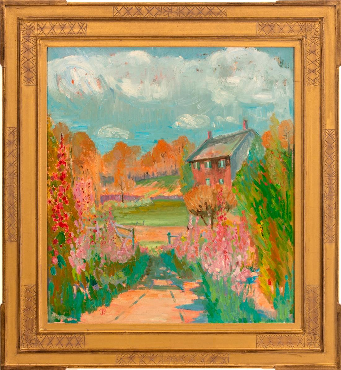 Joseph Barrett Landscape Painting - "Holicong Garden"